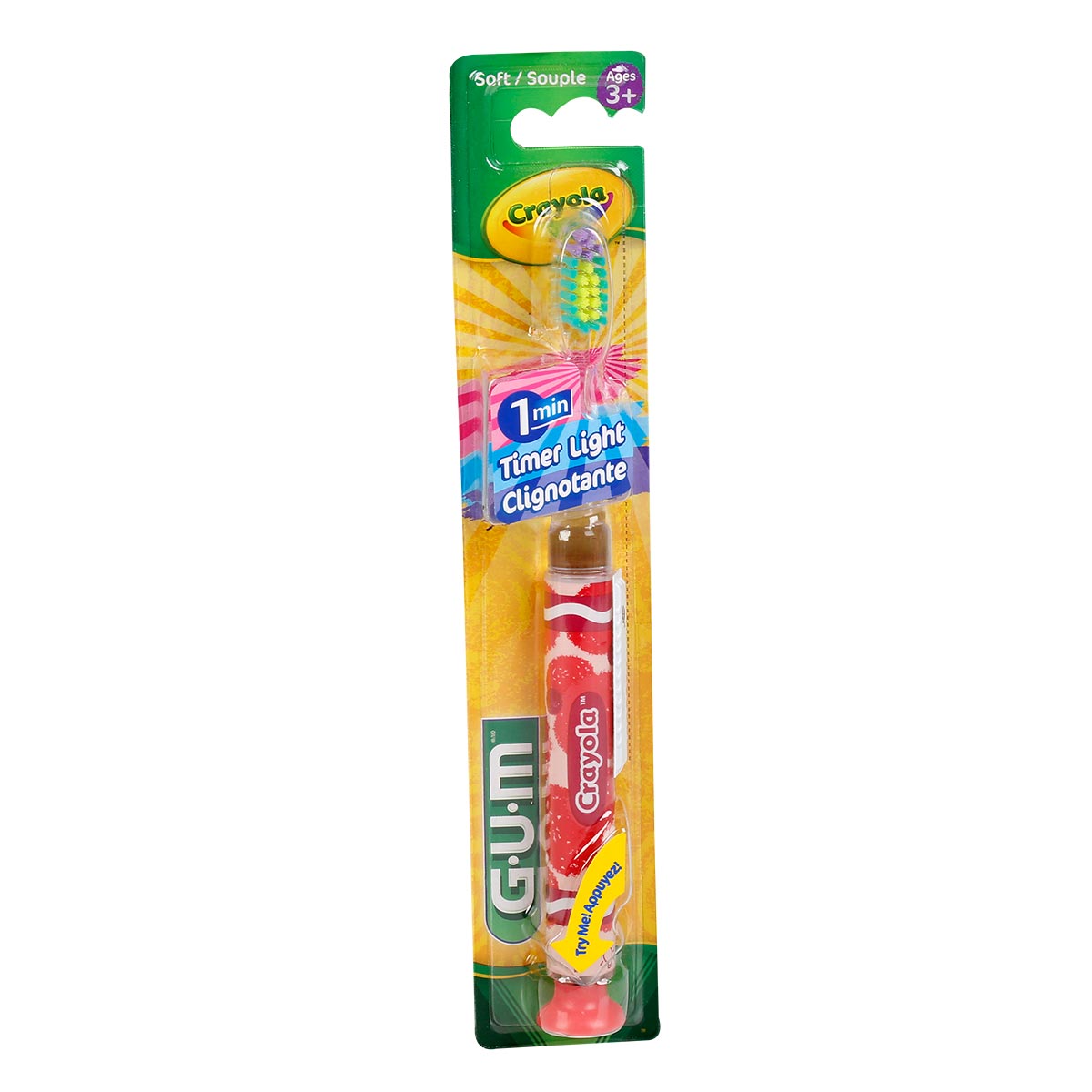 CEPILLO DENTAL GUM KIDS CRAYOLA FLASHING TIMER LIGHT