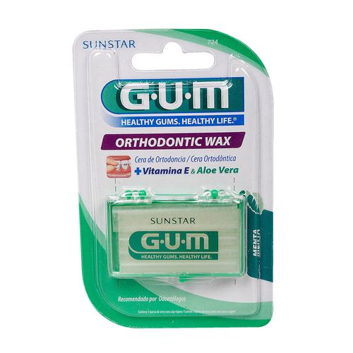 CERA PARA ORTODONCIA CON VITAMINA E Y ALOE VERA SABOR MENTA