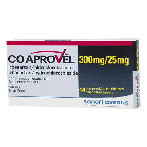 COAPROVEL 300 MG/25 MG COMPRIMIDO RECUBIERTO