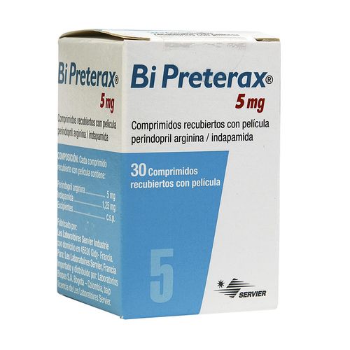BI PRETERAX 5.0 MG TABLETA RECUBIERTA