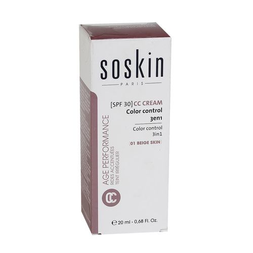 SOSKIN CC CREAM COLOR CONTROL 3 EN 1 SPF30 BEIGE