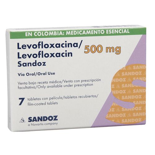 LEVOFLOXACINA 500 MG TABLETA CON PELICULA SANDOZ